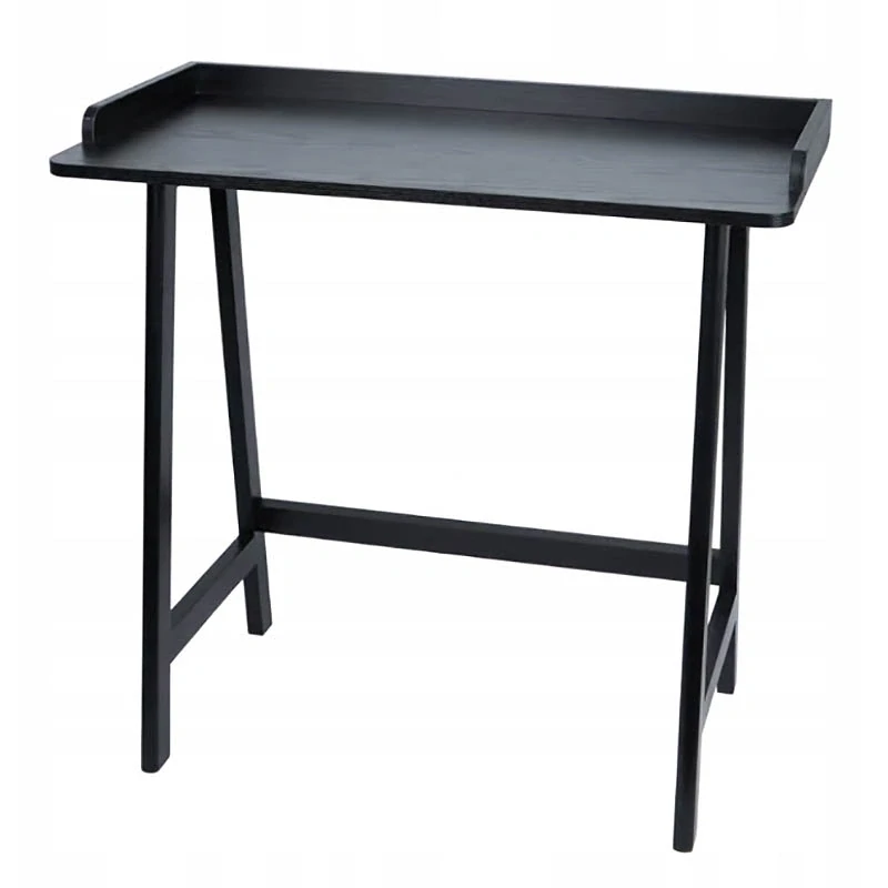 Štýlový čierny drevený stôl 80 × 40 × 75 cm