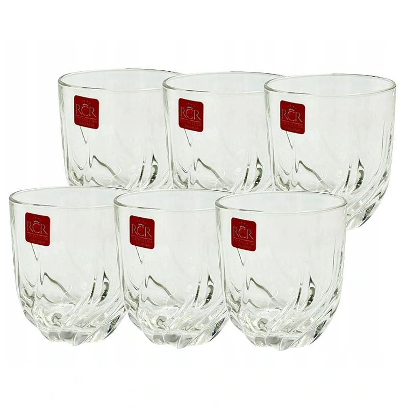 Poháre na whisky RCR Elegance 6 ks – krištáľové poháre z luxusného skla Luxion®: 2,9 dcl