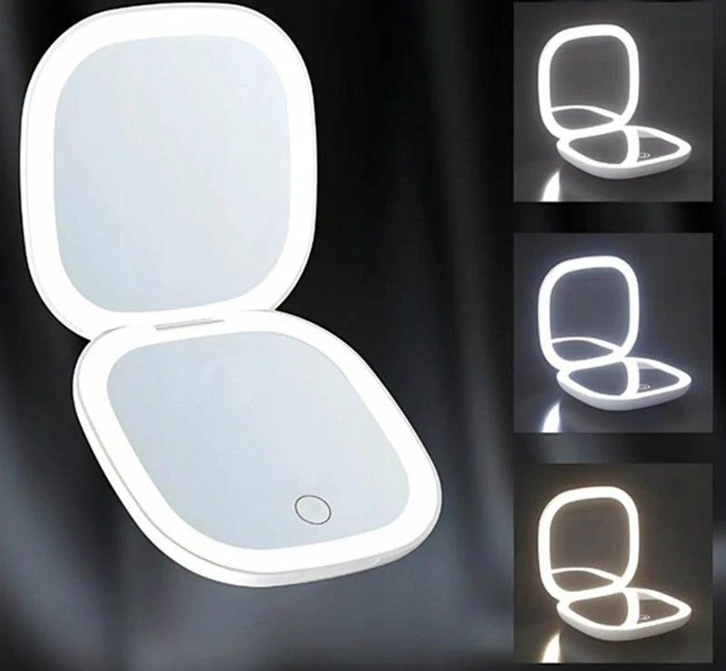 Kozmetické zrkadielko s LED podsvietením