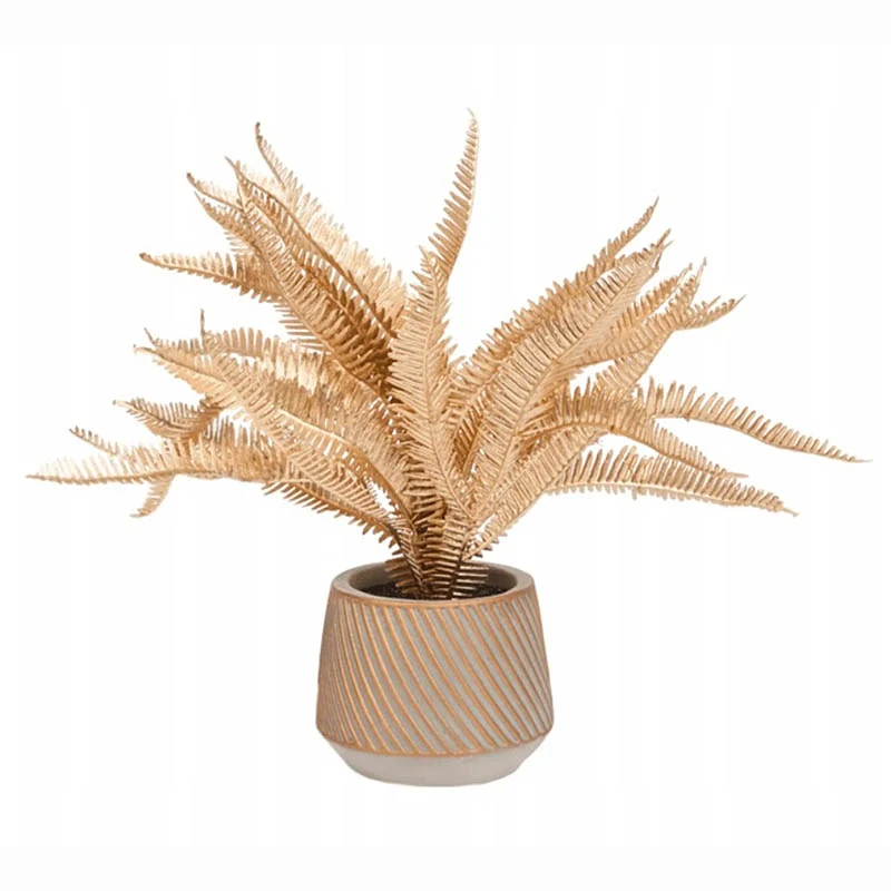 Dekoratívna rastlina v keramickom kvetináči – výška 25 cm: zlatý