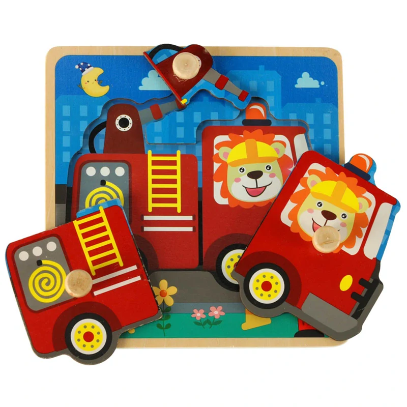 Drevené puzzle Hasiši