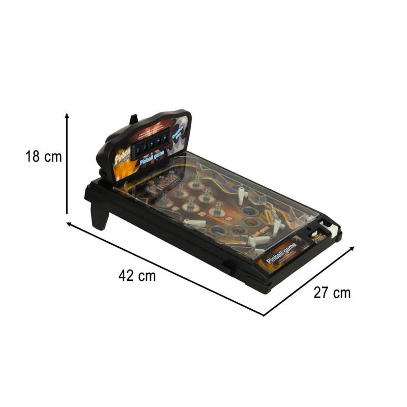 Pinball Flipper – stolová hra so svetlami a hudbou 42 × 27 × 18 cm