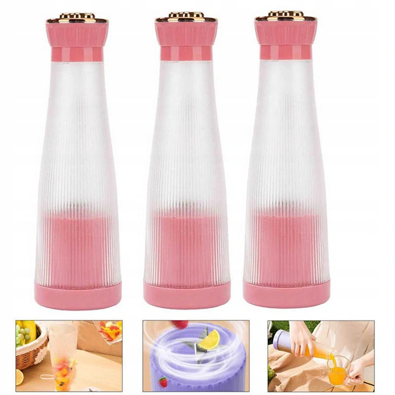 Prenosný smoothie mixér USB bezdrôtový 400ml ružový