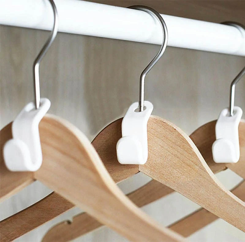 Háčiky na vešiaky organizér 6 ks – čierne