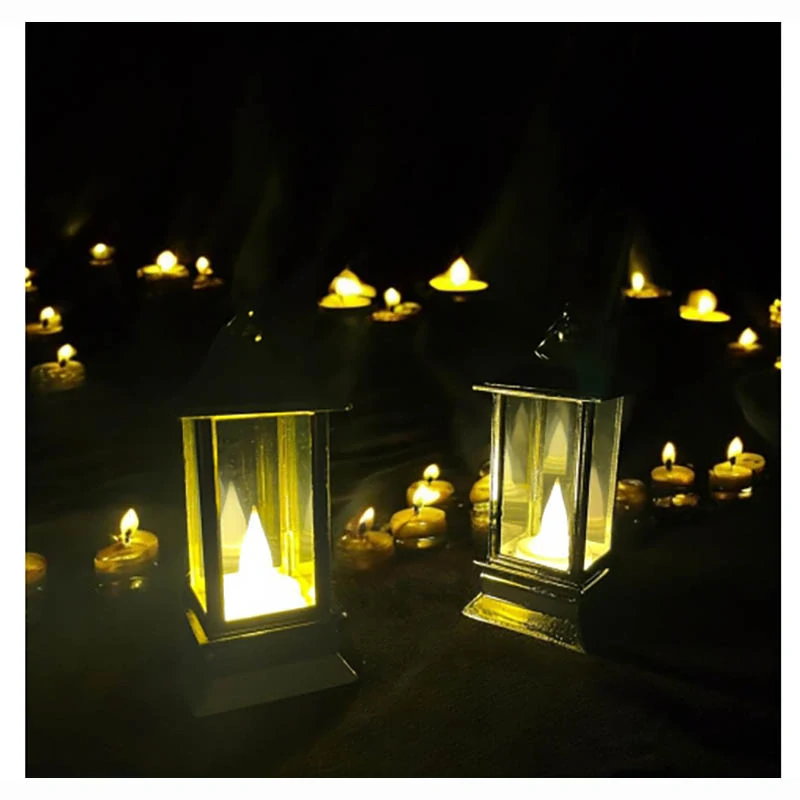 LED lampáš 12,5 cm - zlatý a strieborný