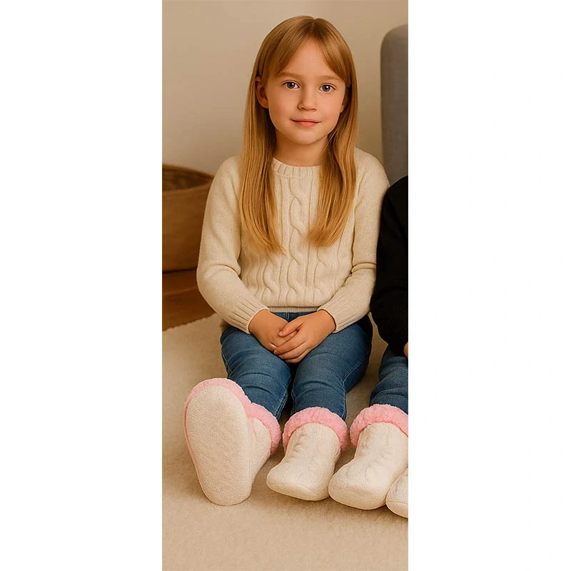 Detské teplé papuče biele SOFTSAIL veľkosť 32-35 (23 cm)