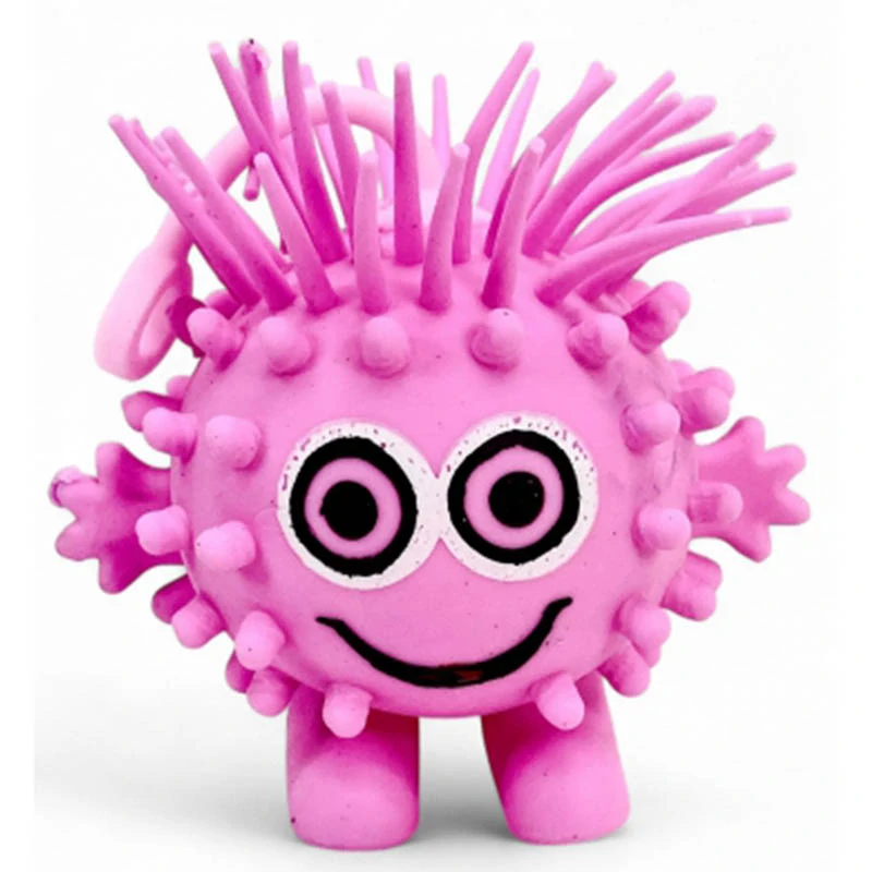 Svietiaca antistresová loptička Puffer Ball – príšerka, gumová hračka s pumpičkou