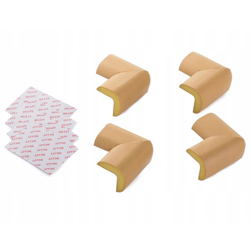 Penové rohové chrániče na nábytok hnedé, samolepiace 4ks