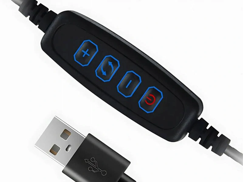 Špirálová LED stolová lampa USB s reguláciou jasu a 3 farbami svetla