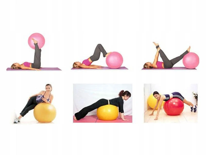 Gymnastická fitness lopta 65 cm rehabilitačná strieborná s pumpouIdeálna na cvičenie doma aj v rehabilitácii