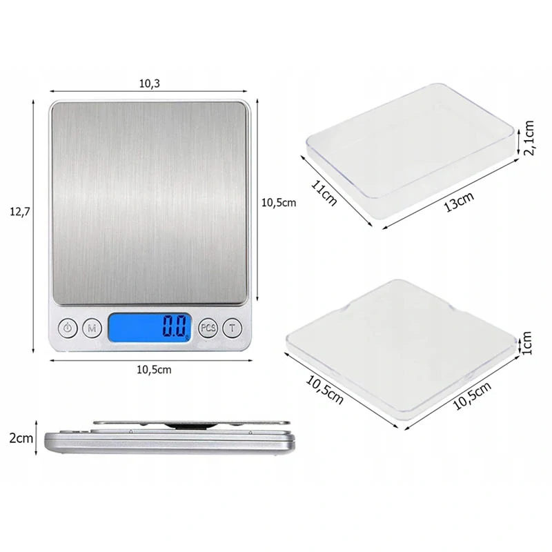 Presná digitálna váha kuchynská/šperkárska 2kg