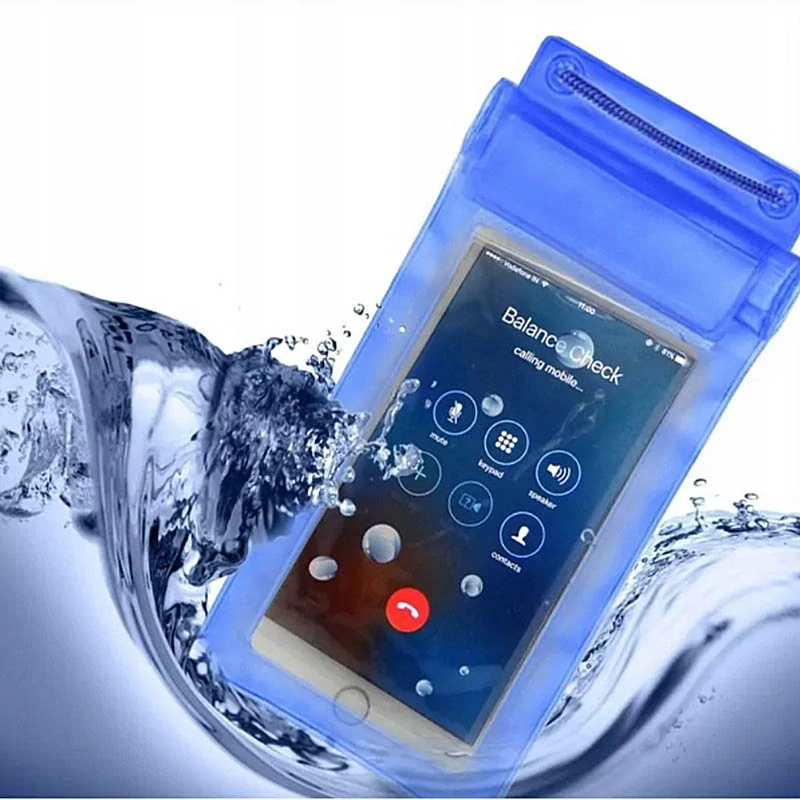 Vodotesné puzdro na telefón 27 × 11 cm tmavomodré