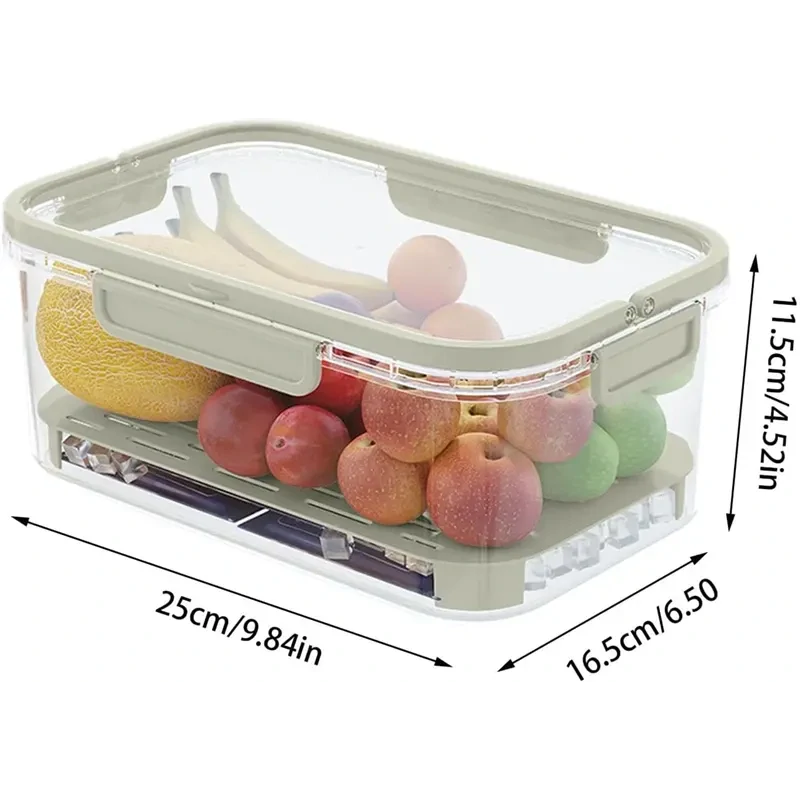 Prenosný box na ovocie a zeleninu s vekom béžový