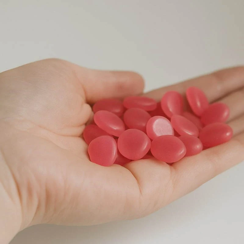 Svietiace kamienky fluorescenčné malé 100 ks ružové