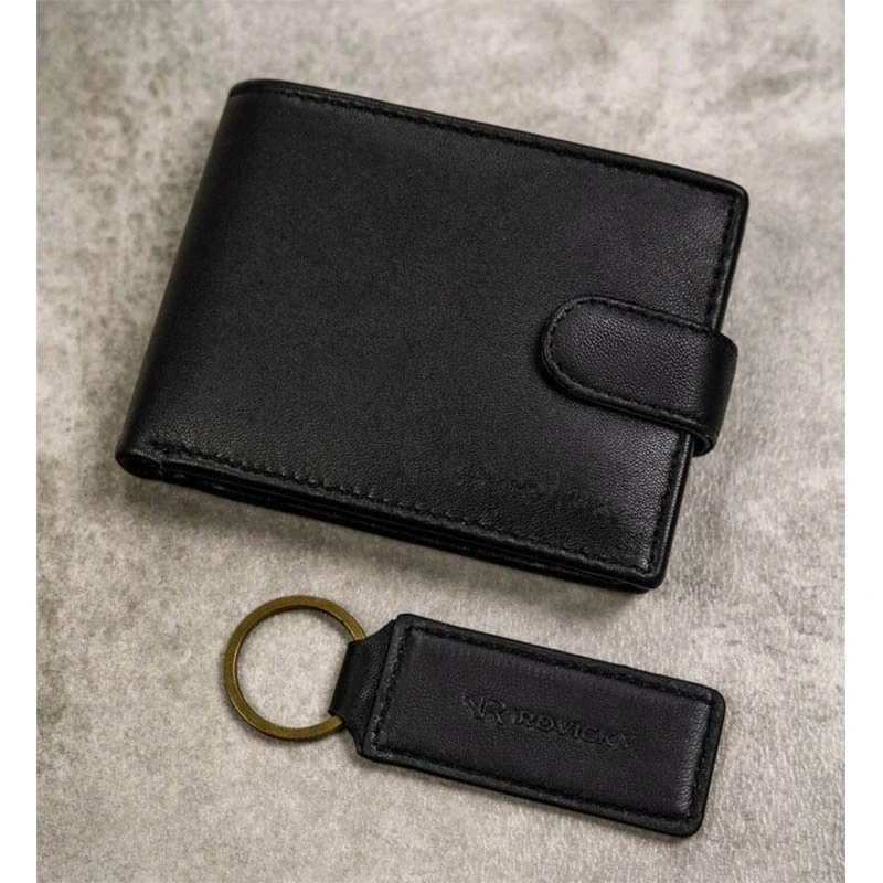 Rovicky - Darčeková sada pánska peňaženka a kľúčenka – čierna