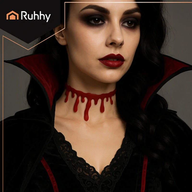 Krvavý náhrdelník choker na Halloween
