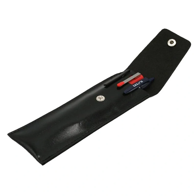 Kožený peračník Pierre Cardin čierny 17,5 × 6,2 cm