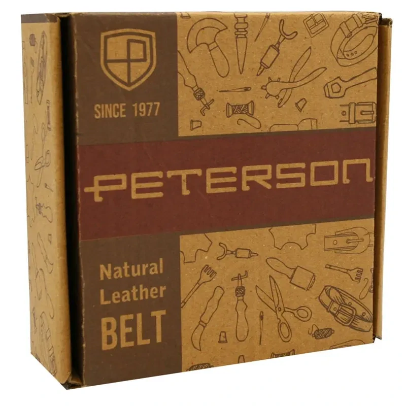 Pánsky kožený opasok PETERSON® PTN PS-04 hnedý 100cm