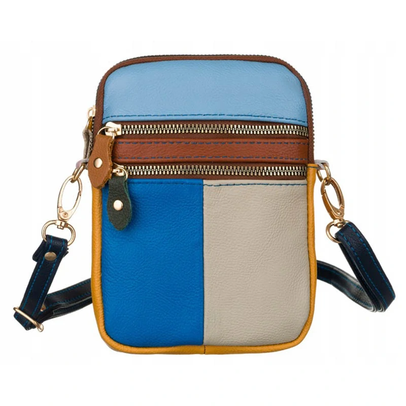 Dámska kožená crossbody kabelka na doklady a telefón CN424