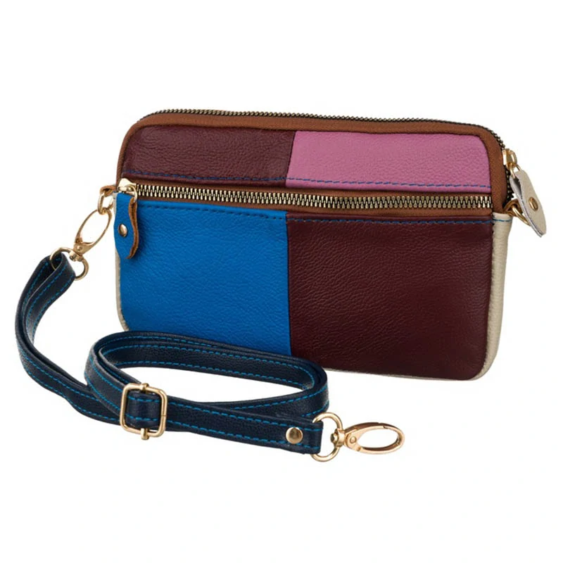 Dámska kožená crossbody kabelka na doklady a telefón CN501