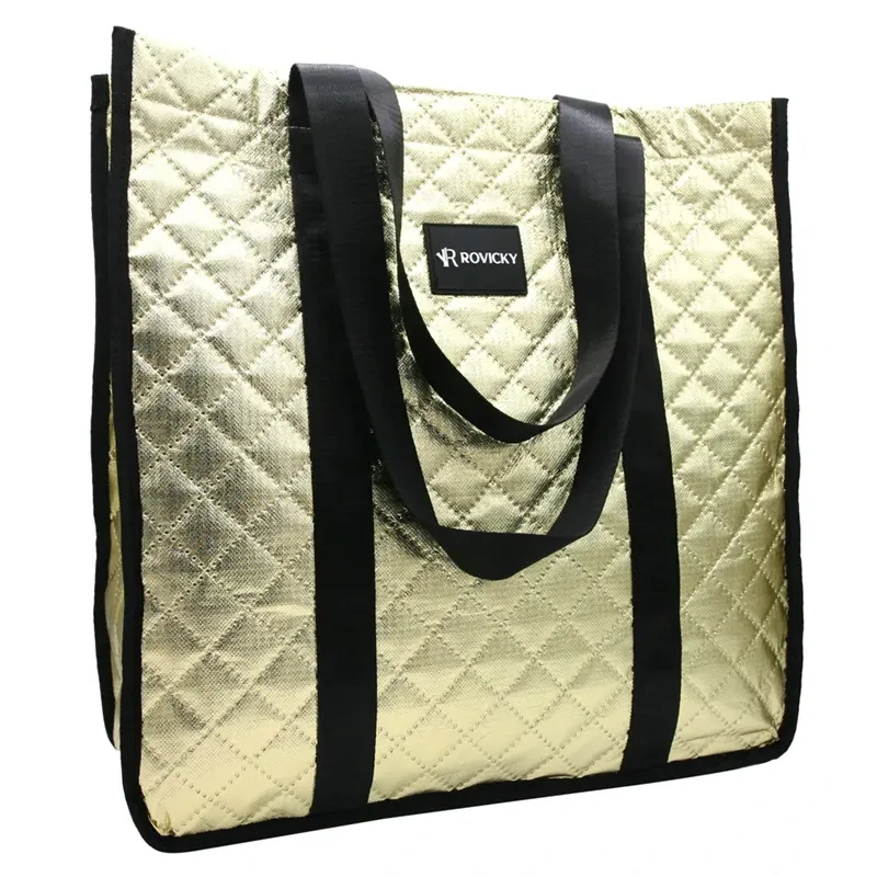 Dámska veľká shopper kabelka Rovicky RSPV-001P zlatá