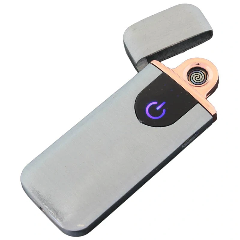 Plazmový USB zapaľovač dobíjateľný strieborný