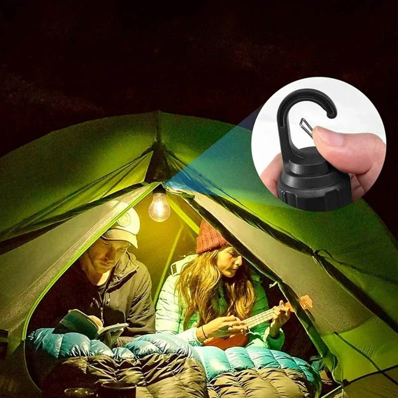 Kempingová LED lampička - žiarovka s káblom a USB-C nabíjaním