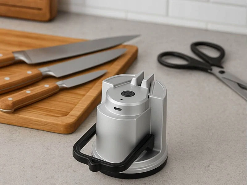 Elektrická brúska na nože a nožnice USB s prísavkou