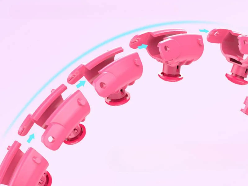 Hula hop so závažím masážna obruč ružová