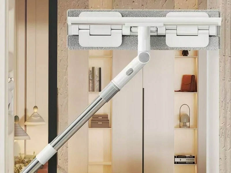 Obojstranná teleskopická stierka z mikrovlákna na okná, podlahy a dlažbu