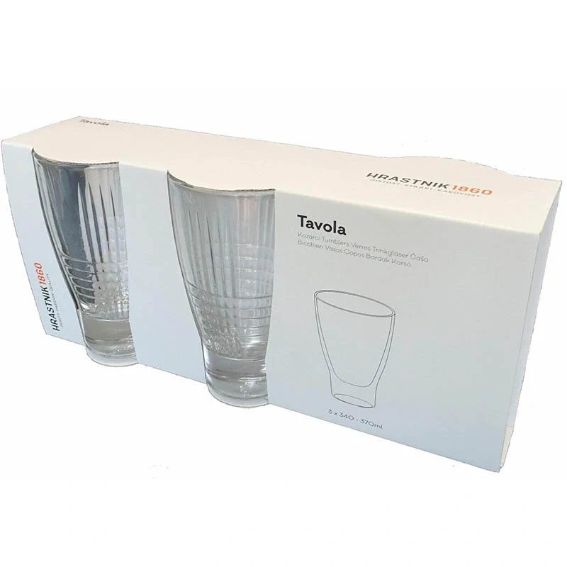 Sada 3 sklenených pohárov Hrastnik Tavola 370 ml
