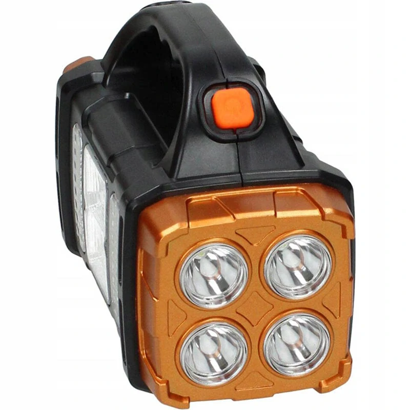 Solárna prenosná LED lampa s powerbankou zlatá