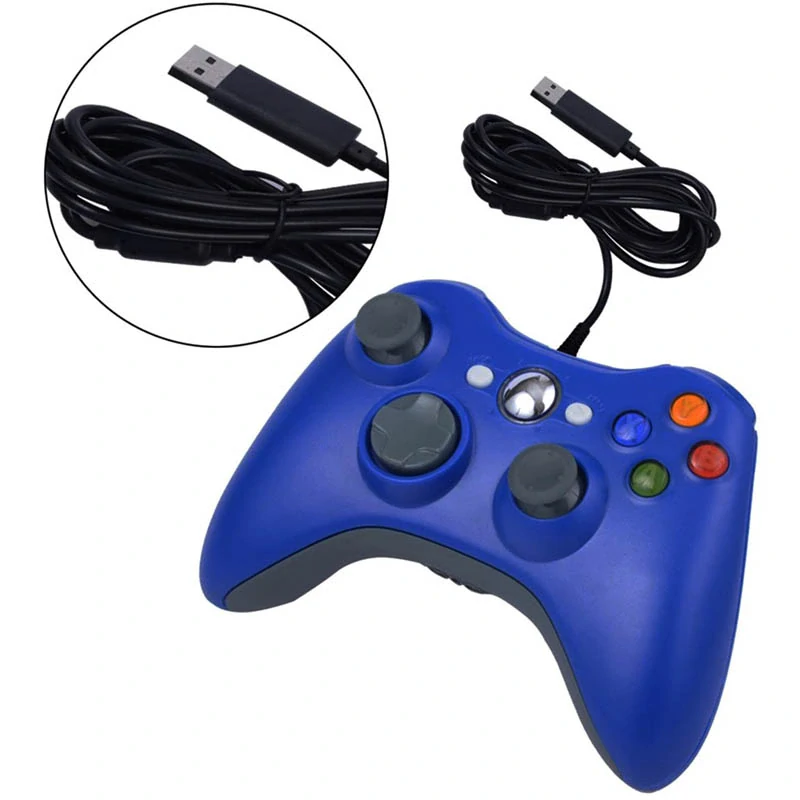 Ovládač na PC a XBOX 360 s káblom modrý