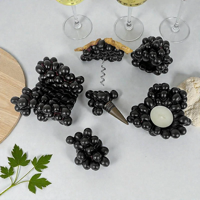 Dekoračná vinárska sada z hroznového dizajnu