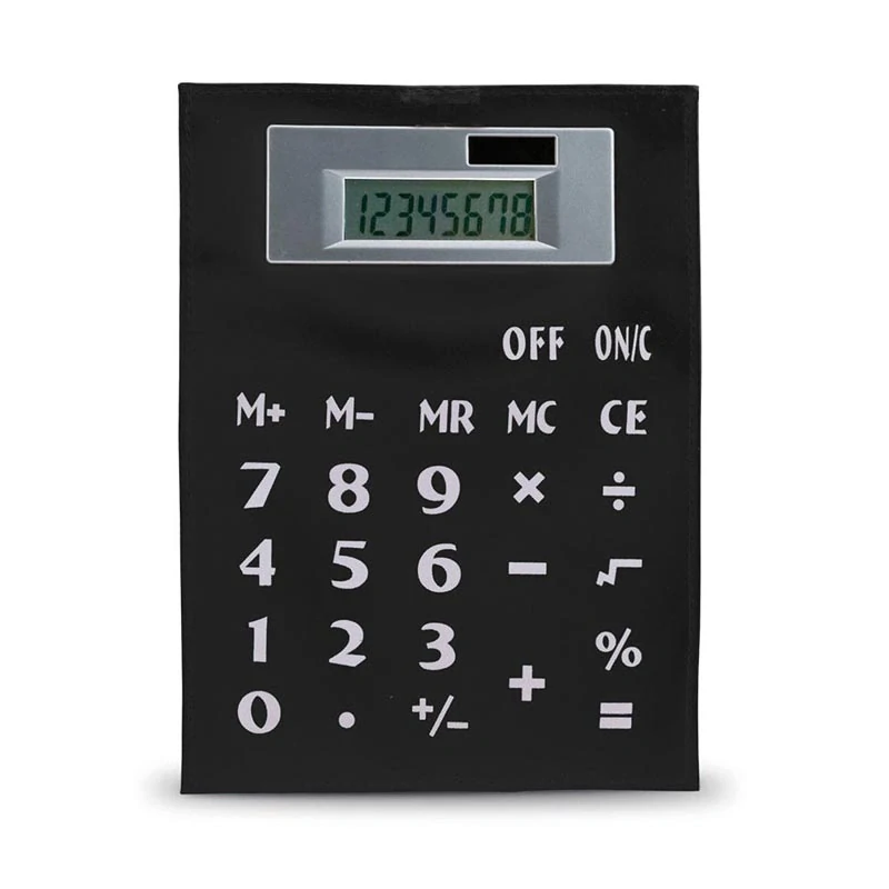 Kalkulačka A5 s magnetom na chladničku 19 × 14 cm – čierna