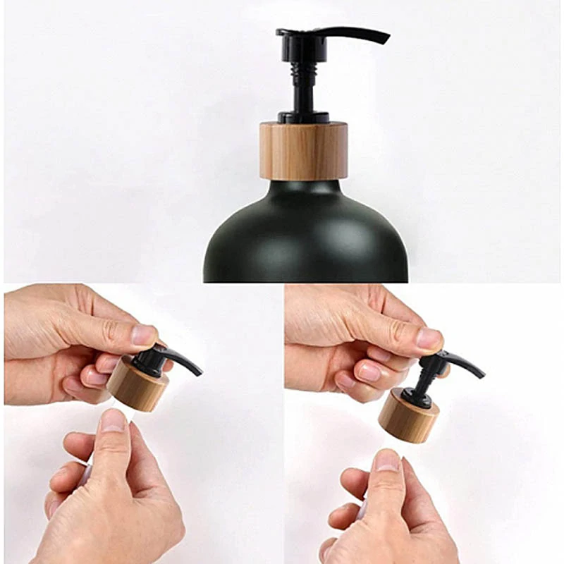 Kuchynské sklenené dávkovače na mydlo a čistiaci prostriedok s bambusovou táckou