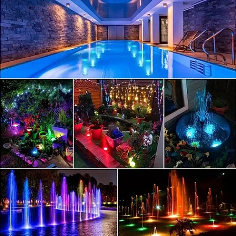 Vodoodolné LED RGB lampičky (4ks) s diaľkovým ovládaním