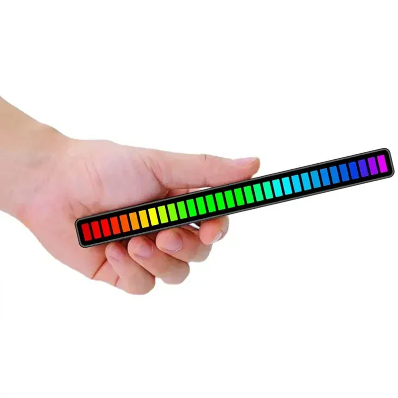 LED panel RGB reagujúci na zvuk USB čierny