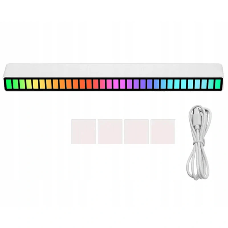 LED panel RGB reagujúci na zvuk USB biely