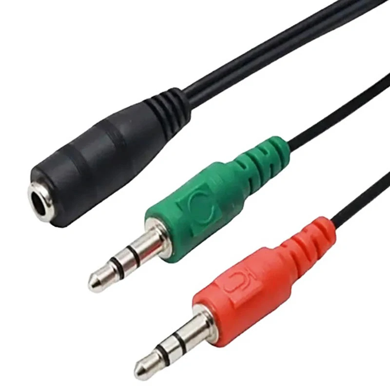 Adaptér pre slúchadlá mini jack 3,5 mm s mikrofónom