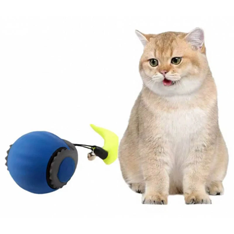 Interaktívna hračka pre mačku – loptička s pohyblivým chvostíkom