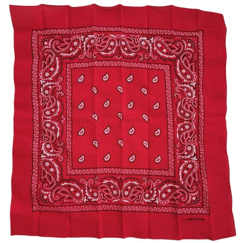 Multifunkčná šatka do vlasov 55 × 55 cm, červená, 100 % bavlna