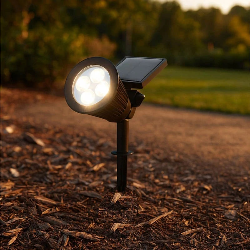 Solárna záhradná LED lampa zapichovacia 4 LED so súmrakovým senzorom