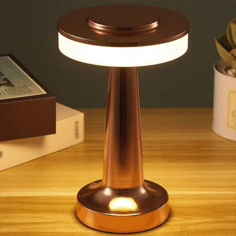 Dotyková stolová nočná lampička s 3 stupňami svetla medená