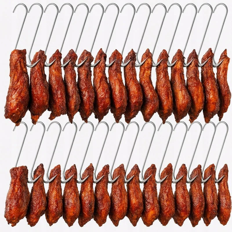 Nerezové háky na údenie 15 cm (10 kusov)