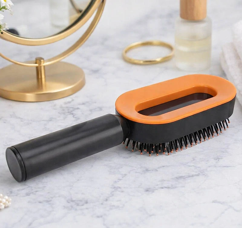 Antistatická cestovná kefa na vlasy na ľahké rozčesávanie a vyhladenie čierna