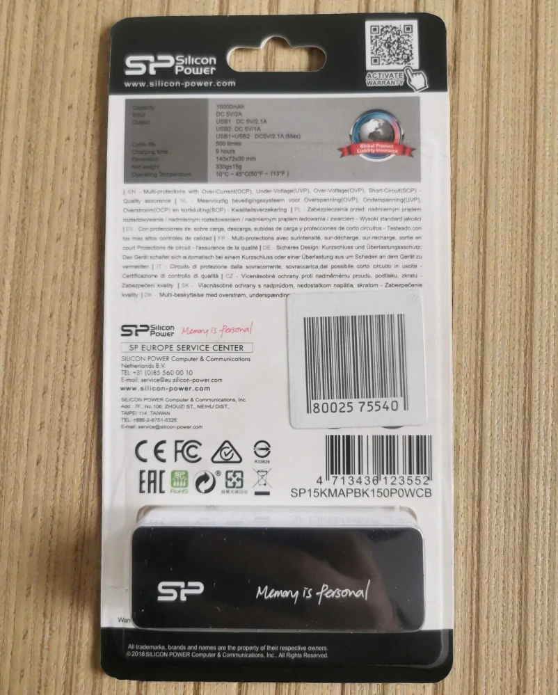 Powerbanka Silicon Power S150 - 15000 mAh biela