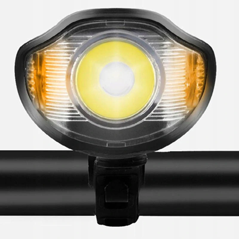 Cyklistická LED lampa 3 v 1 s klaksónom a cyklopočítačom