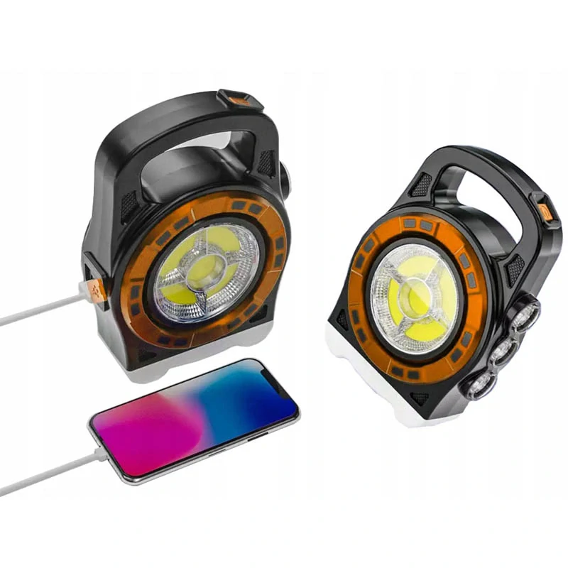 Solárna LED lampa s powerbankou 20 W zlatá