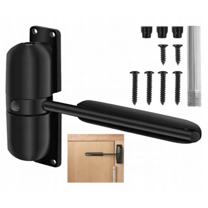 Samozatvárač dverí s ramenom čierny